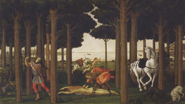 Sandro Botticelli rNovella di Nastagio degli Onesti Spain oil painting art